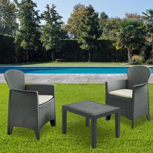 Set salotto da giardino akita antracite